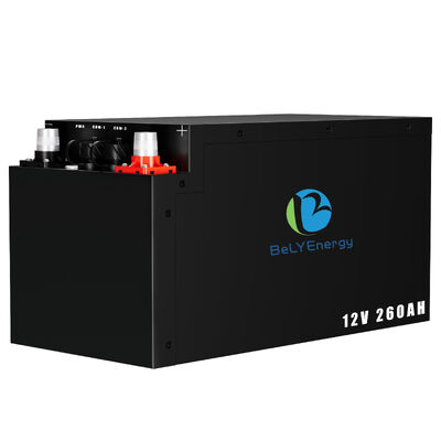 H8 DIN Case 12V260Ah Lithium Iron Phosphate Battery Underseat Dirancang Untuk RV Motorhome Camper