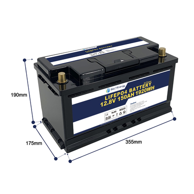 Beli IP65 Lifepo4 Golf Cart Baterai 12v 150ah 1920 Wh LiFePO4 Baterai Paket OEM online manufacture