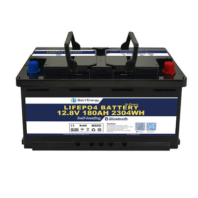 Beli Baru Kapasitas Besar H8 DIN 12V180Ah Baterai LiFePO4 Isi ulang Untuk RV Camper online manufacture