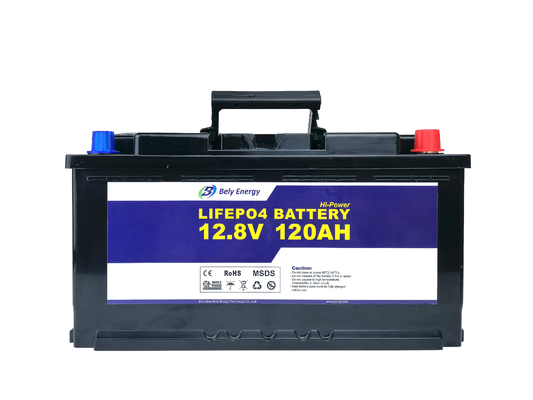 Beli Kenyamanan Baterai Siklus Jauh Lithium Iron Phosphate 12v 120Ah online manufacture