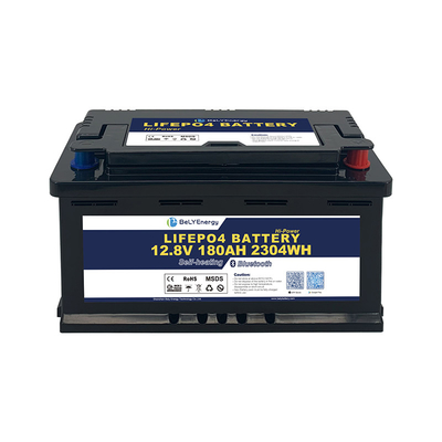 ABS Case 180Ah RV Lithium Baterai IP65 Perlindungan Kandang 10V Di Bawah Perlindungan Tegangan