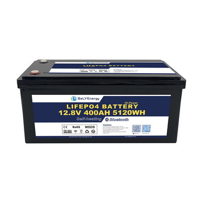 IP65 Kandang 12,8V Lithium RV Baterai 400Ah M8 Terminal Low Self Discharge 3% Per Bulan