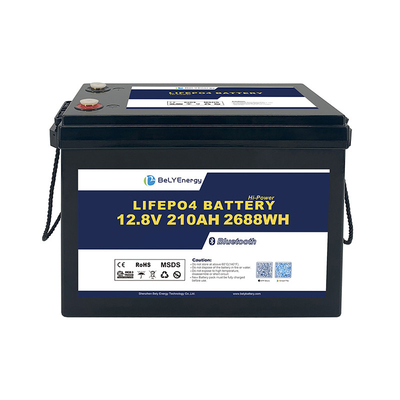 Hidup Siklus Panjang Peningkatan Pembuatan 260A Lithium 12V 210Ah LiFePO4 Baterai Pack Untuk RV