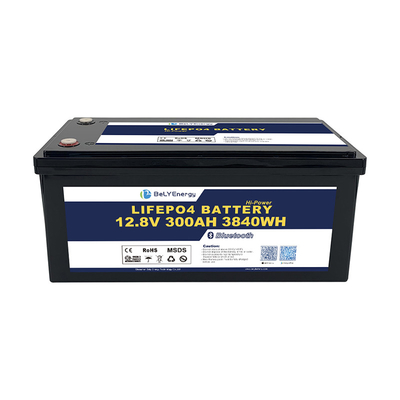 Portable IP65 Waterproof desain kompak 12.8V 300Ah LiFePO4 Baterai Lithium Surya