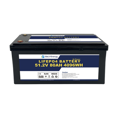 ABS Case IP65 Waterproof 100A Max Discharge 48V80Ah Lithium Ion Baterai Untuk Surya