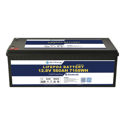 Baterai Lithium 12V 560AH dengan arus 300A BMS LiFePO4 dengan BT dan pemanasan diri