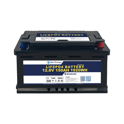 Baterai lithium LiFePO4 Dengan BT 12V 150AH untuk RV/CARAVAN/MARINE