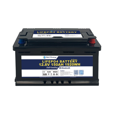 Baterai RV untuk penyimpanan energi dengan BT dan baterai lithium LiFePO4 pemanas sendiri 12V 150AH