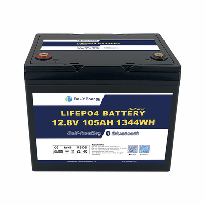 LiFePO4 Lithium Ion Battery 12V 105AH dengan BT dan pemanasan sendiri