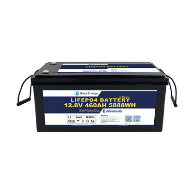 Hi Kapasitas 12V 460AH LiFePO4 Lithium Baterai dengan 200A saat ini BMS Dengan BT Dan pemanasan diri