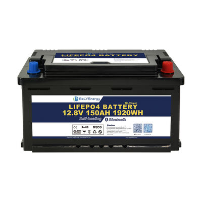 IP65 Enclosure Protection 12V150AH LiFePo4 Battery 1920Wh Energy Durable Safe Rechargeable Power Source for Electric Vehicles