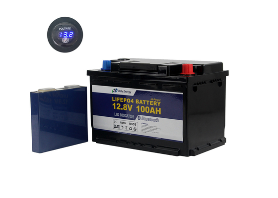 Lampu Jalan Marine Lithium Battery 100Ah 12V Lifepo4 Battery Pack Dengan Display