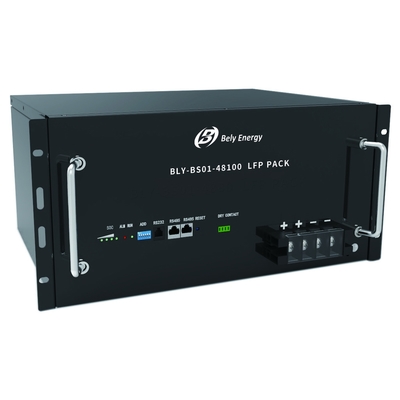 CAN RS485 Komunikasi LiFePO4 Telecom Battery Bank 48V 100Ah Dengan LCD